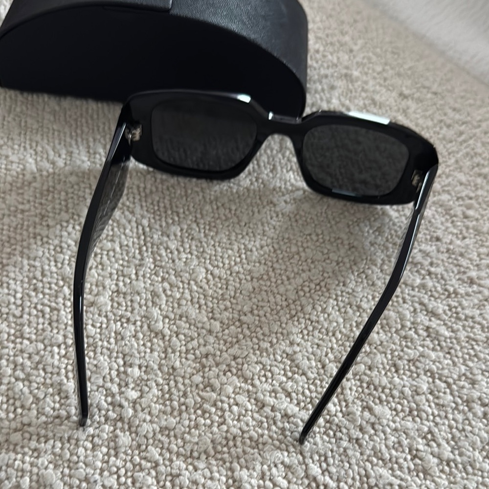 Prada Black Symbole Rectangular Women's Sunglasses 51mm - Picture 8 of 10